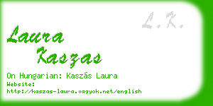 laura kaszas business card